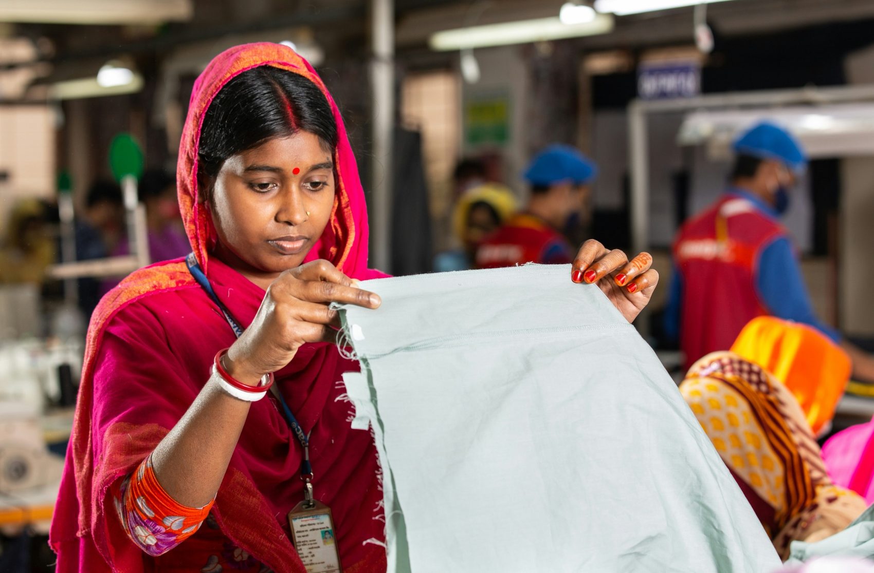 Fabric checking and textile production
